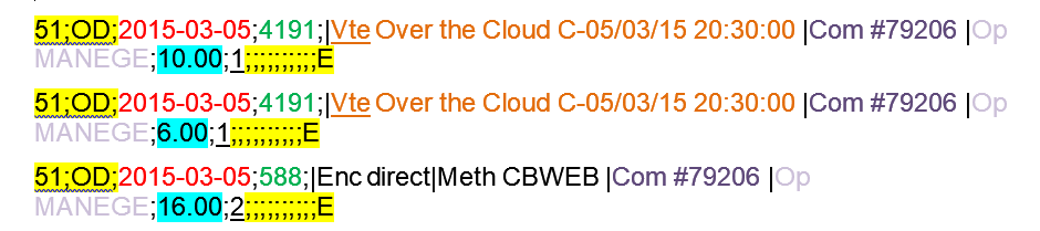 Accounting export example 1