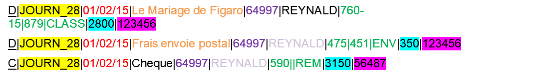 Accounting export example 2